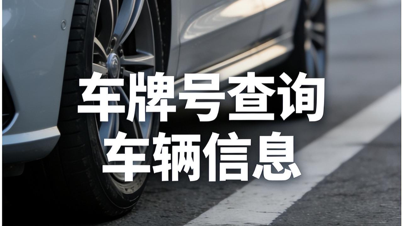 2026全新版！车牌号查车辆信息，5种方法不跑线下，新手零失败
