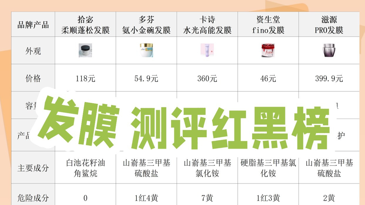 性价比高的养发发膜选哪款？发膜测评红黑榜！最新避坑指南