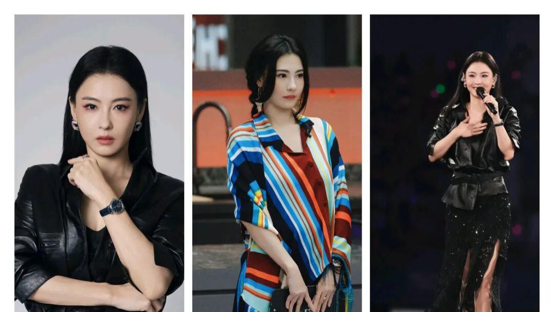 张柏芝惊艳“双面穿搭”：彩色流苏松弛随性，黑皮夹克的酷飒