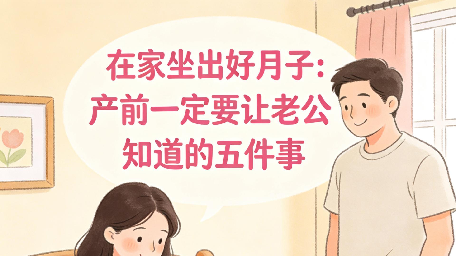 在家坐出好月子：产前一定要让老公知道的五件事
