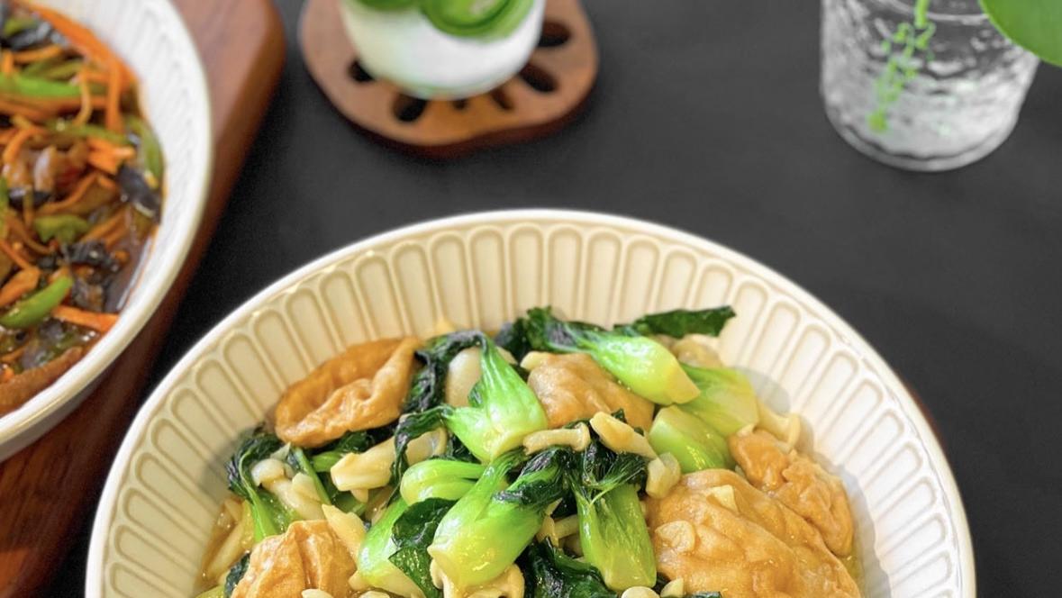 吸饱汤汁的油面筋