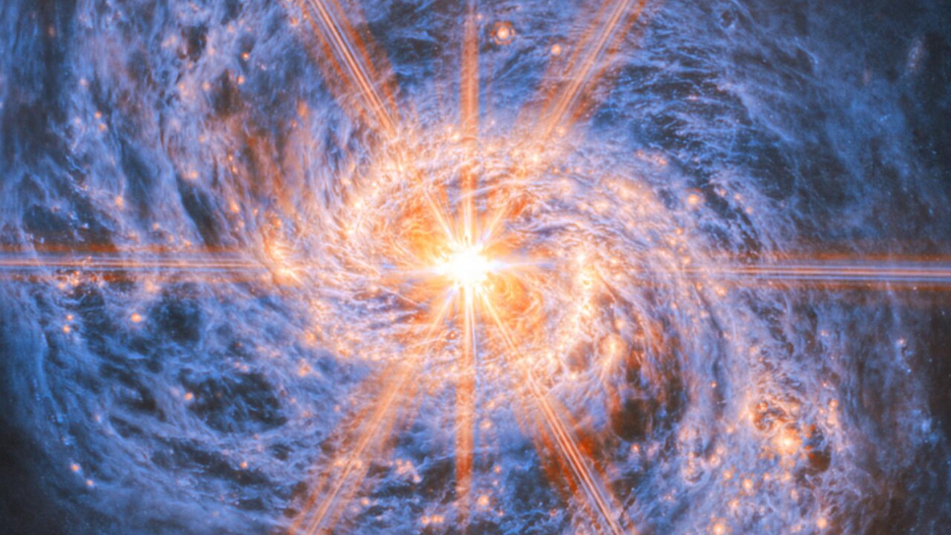 NASA詹姆斯·韦伯望远镜揭示螺旋星系M77的明亮核心