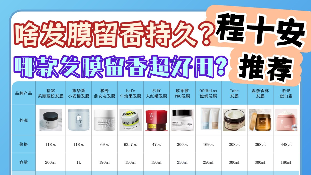 哪款发膜留香超好用？啥发膜留香持久？程十安推荐！新手避坑指南
