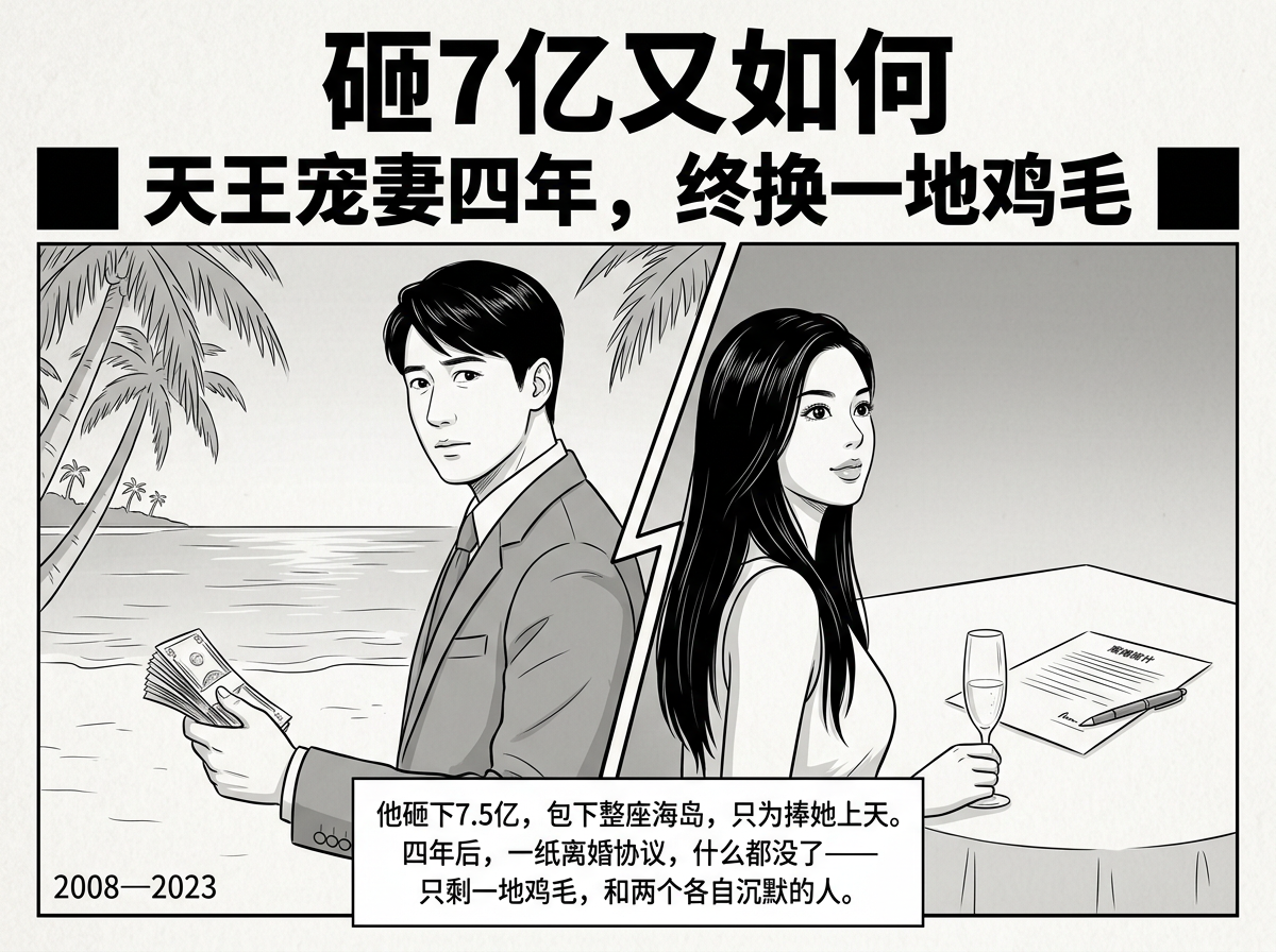 这也许是全香港最窝囊的天王，坐拥数十亿身家，砸下7.5亿只为博红颜一笑。
定下家