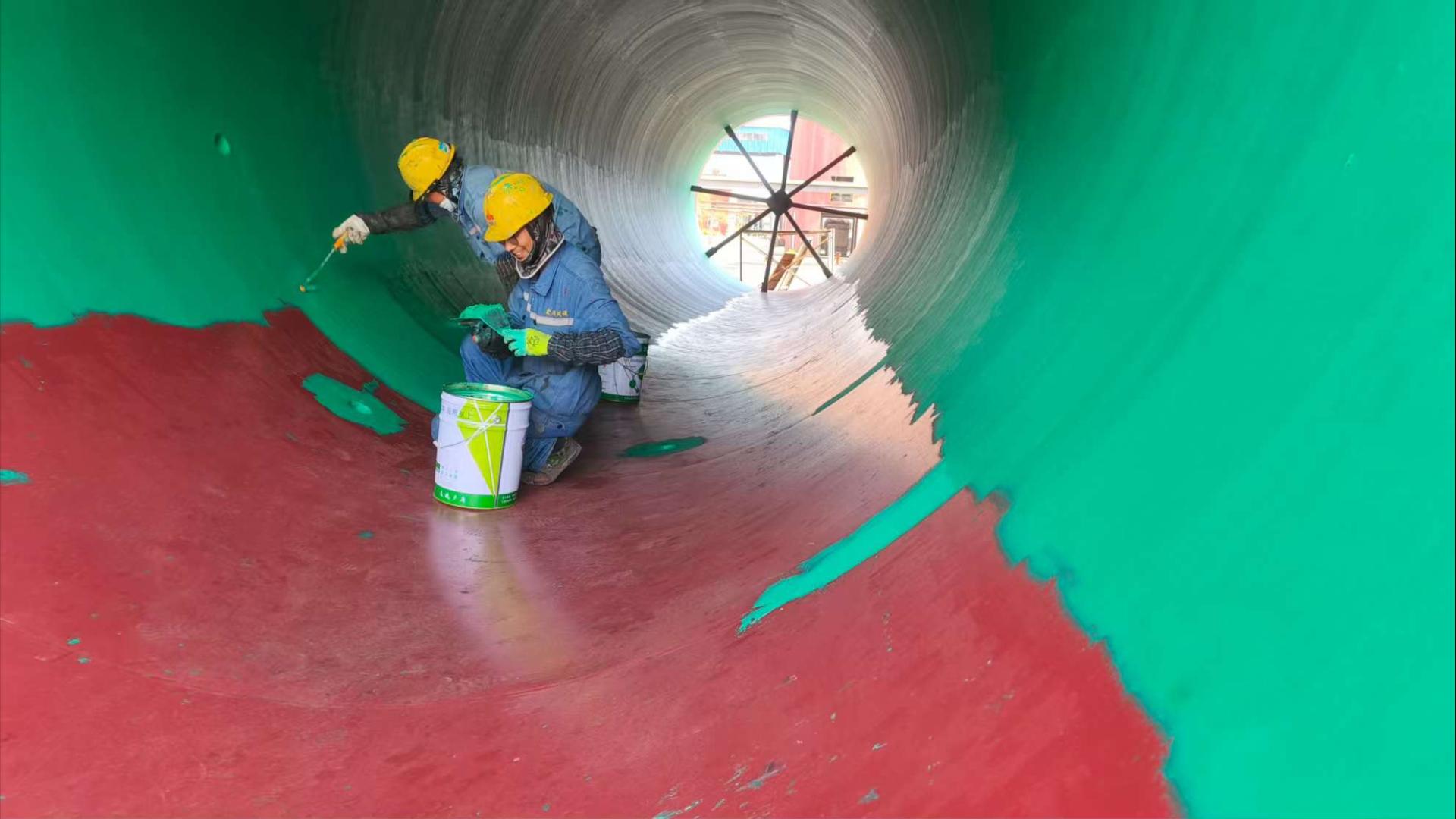 钢烟囱内壁玻璃鳞片防腐 防护耐用贴合内壁