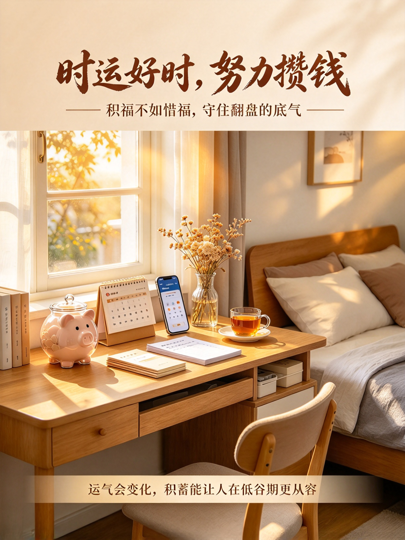 人的运气是动态变化的，不会一直保持那么坏，但也不会一直那么好，时运好的时候，要努