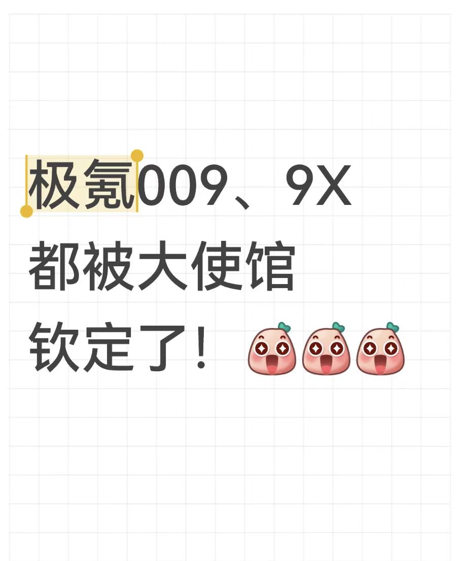 极氪009、9X都被大使馆钦定了！