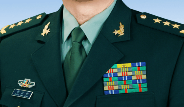 海军司令吴胜利上将的资历牌