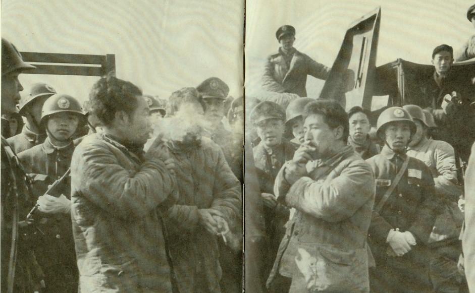 南京大屠杀杀人魔遭枪毙现场: 三人想抽最后一口烟