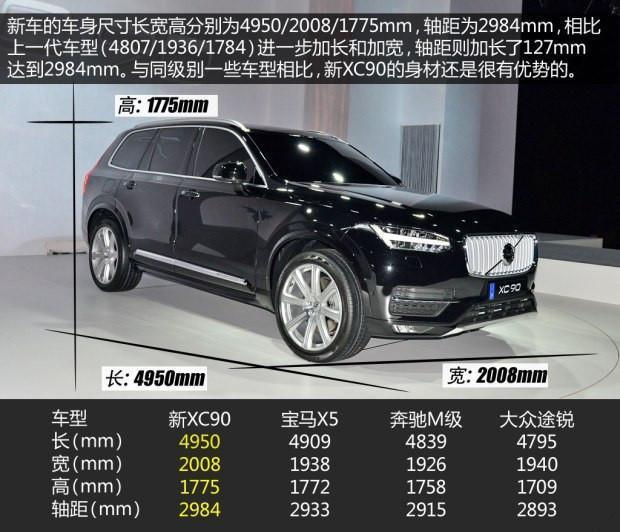 17款沃尔沃xc90天津最低价格尺寸轴距马力全新升级