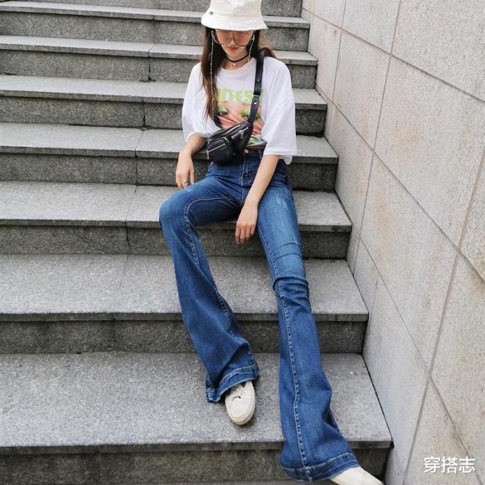 女人就别总穿半身裙了,学我小姑这样穿牛仔裤,时尚添气质