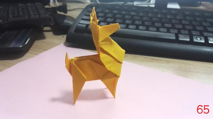 手工折纸圣诞鹿制作方法步骤图解