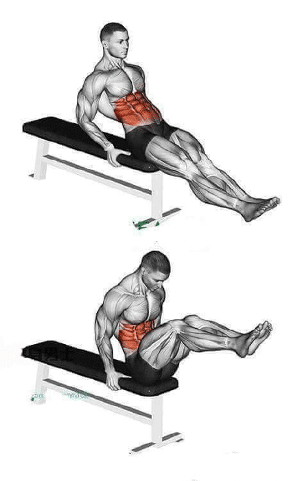 健身房练腹肌的动作图片