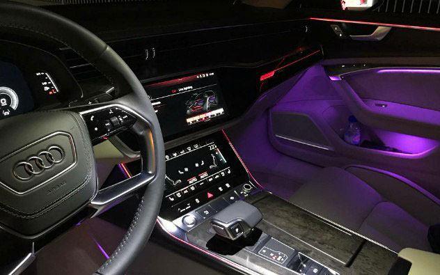 全新奥迪A6夜间内饰效果, 媲美A8, 美得不像话, 奔驰E真比不了