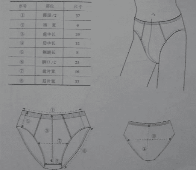 男士内裤服装制版教程 男士内裤服装制版教程