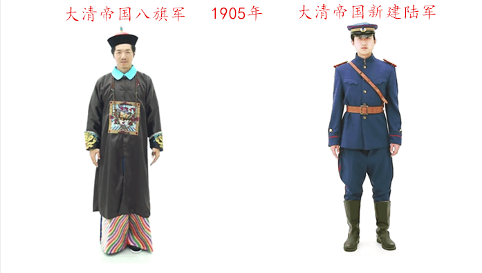 我国百年陆军军官服变迁图-万象灵境