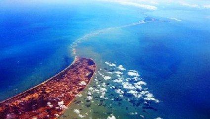 NASA通过卫星探测仪发现神秘古桥, 170万年跨海40公里, 太壮观了
