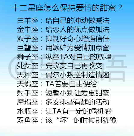 十二星座▲十二星座对备胎的态度，十二星座怎么保持爱情的甜蜜？