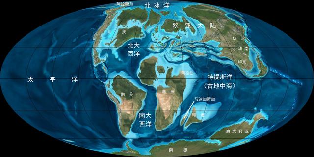 打开uc浏览                     白垩纪前期古陆分布图 打开uc浏览