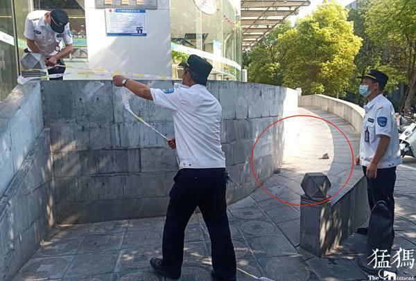 郑州一小区大水泥块从8层楼檐脱落 险些砸中楼下父子