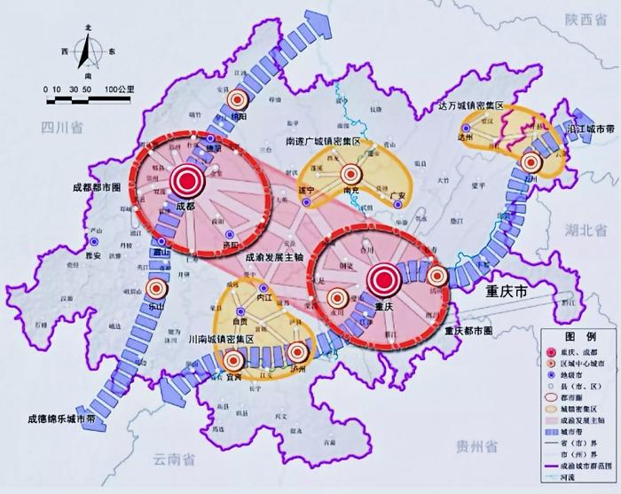 成渝城市群的雄心，建设10大中心城市，冲刺我国经济第四极