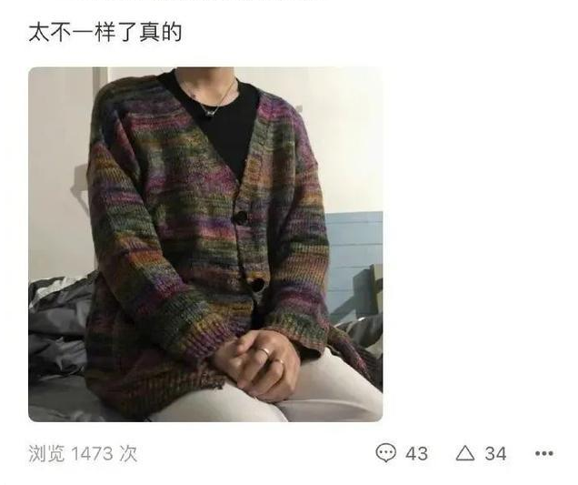 “买家秀翻车惨烈现场,这毛衣穿得也太不一样了叭!”