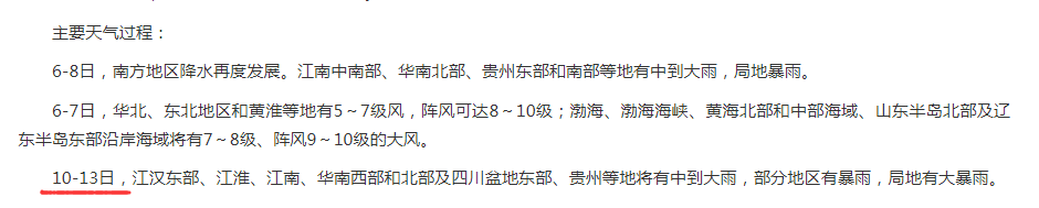 完美小世界 新一轮雨水即将启动！中雨大雨暴雨将覆盖下列区域！10~13日最新预报