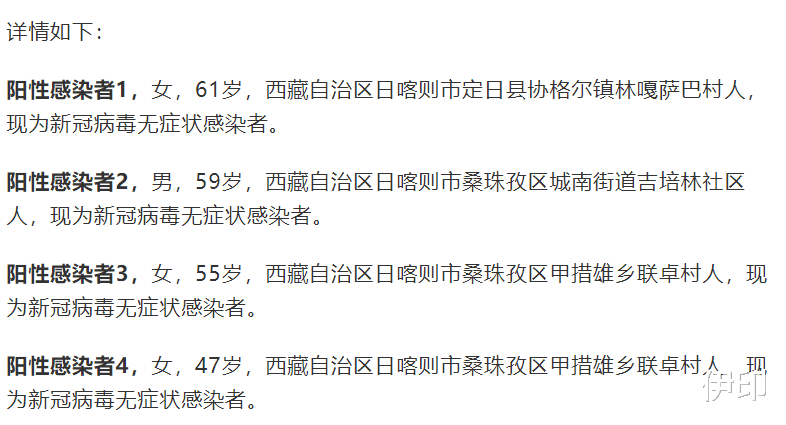 920天无新增被终结!西藏确认4名感染者,但日喀则这几人有点奇怪