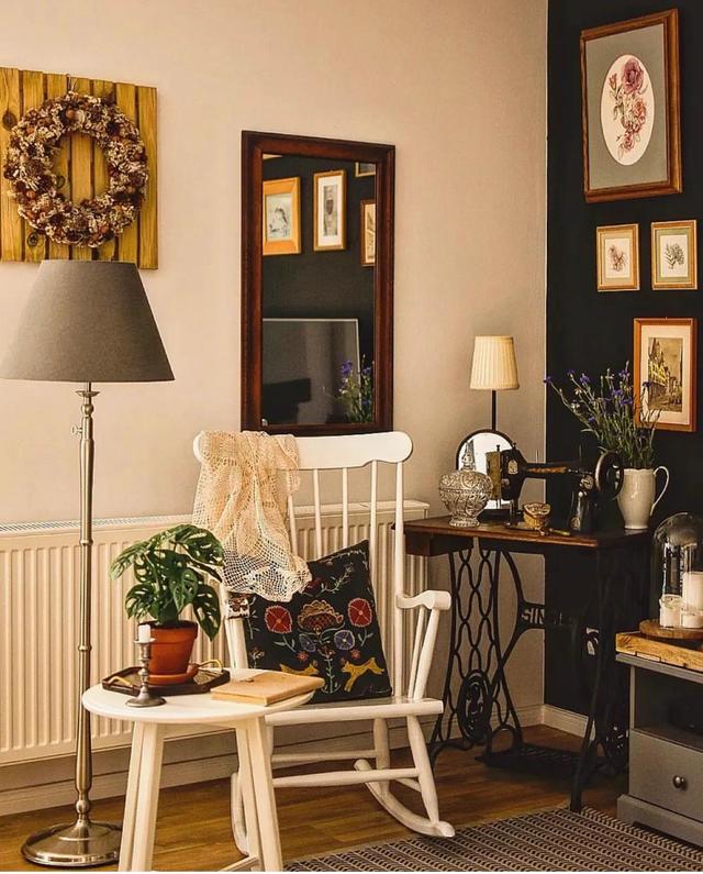 波兰女主晒出自己的家:复古+暗黑,普通家具搭配出高颜值,美爆
