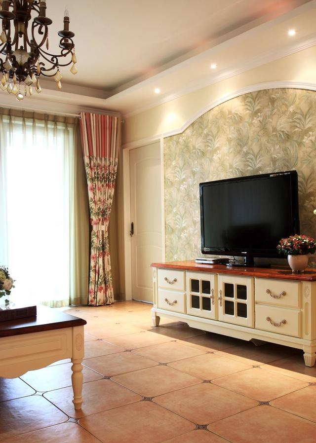 晒晒表姐130平新家, 粉色田园装修, 电视墙不错