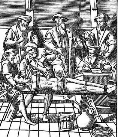 中世纪的水刑:往受刑人胃里灌水直至撑破