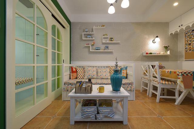 晒晒65㎡新家, 卫生间砌了两堵马赛克矮墙