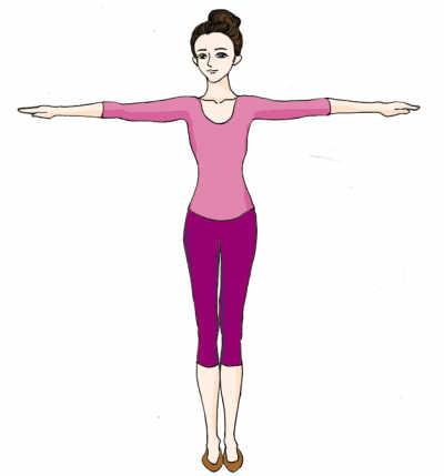 坐在椅子边缘,双手抓住扶手;膝盖并拢,缓慢地向上抬,重复15次.