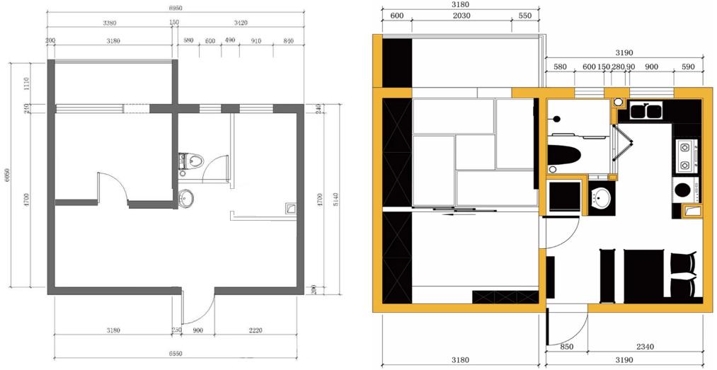 39㎡小蜗居, 客厅抬高40cm! 变“2室1厅”, 忍不住晒晒谁见过?