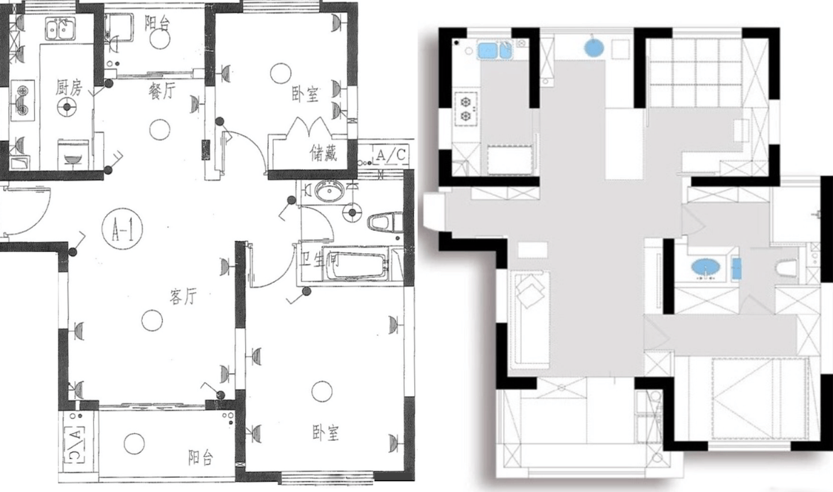 80㎡新家, 厕所装两扇门! 次卧装“移动箱床”, 真心太实用了!