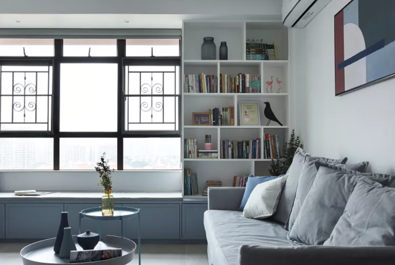 客厅没阳台，都兴这么装！增加收纳无死角，美观又耐看！晒晒