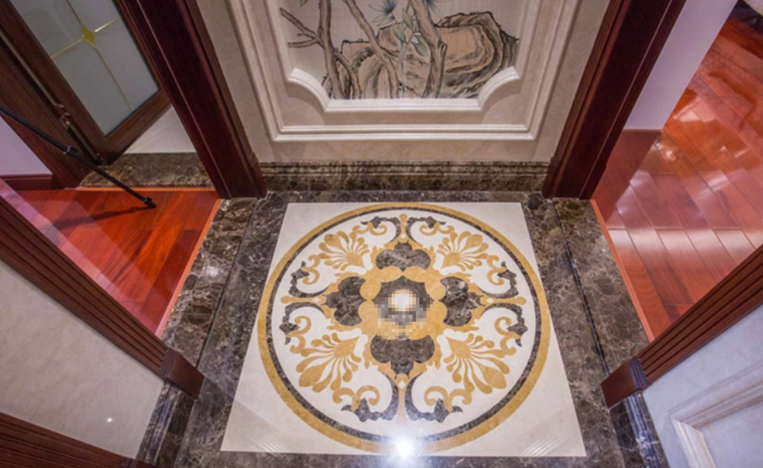 220㎡豪宅，全屋貼“大理石”，一進客廳就被迷住了！太漂亮了！