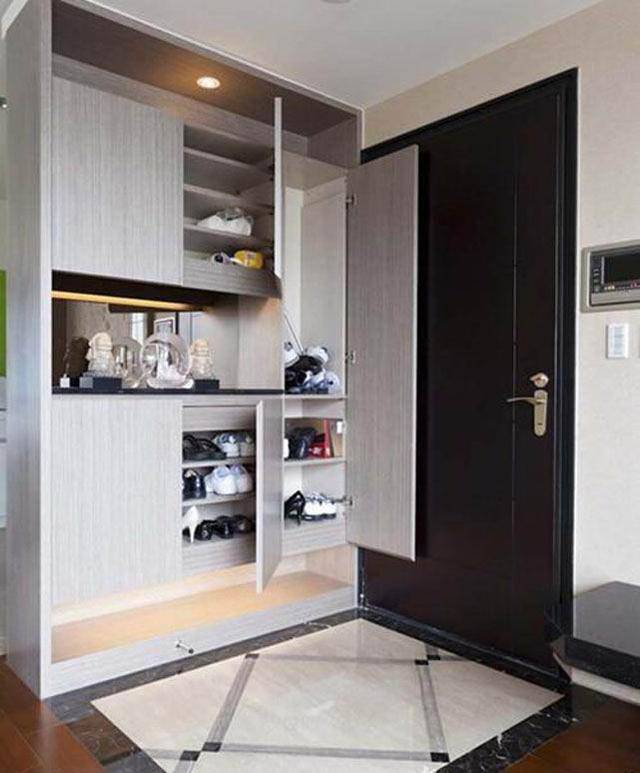 OKE家的玄关鞋柜这样弄，美观还漂亮！