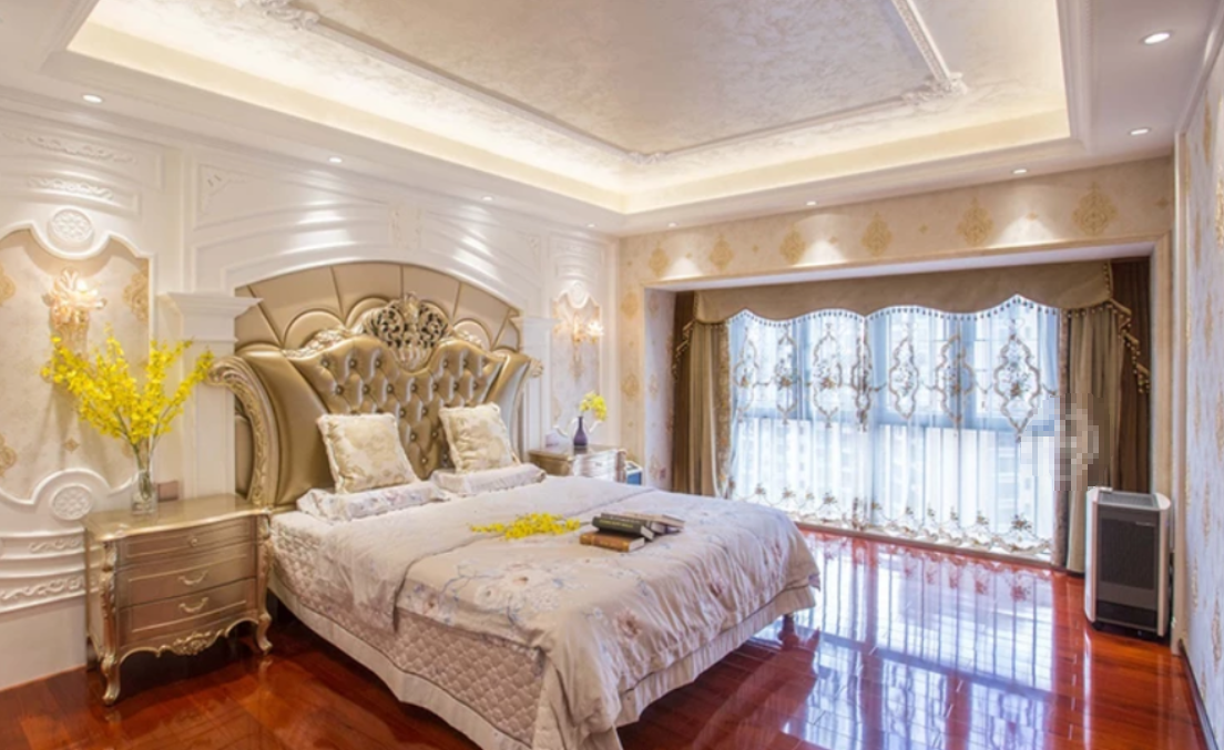 220㎡豪宅，全屋貼“大理石”，一進客廳就被迷住了！太漂亮了！