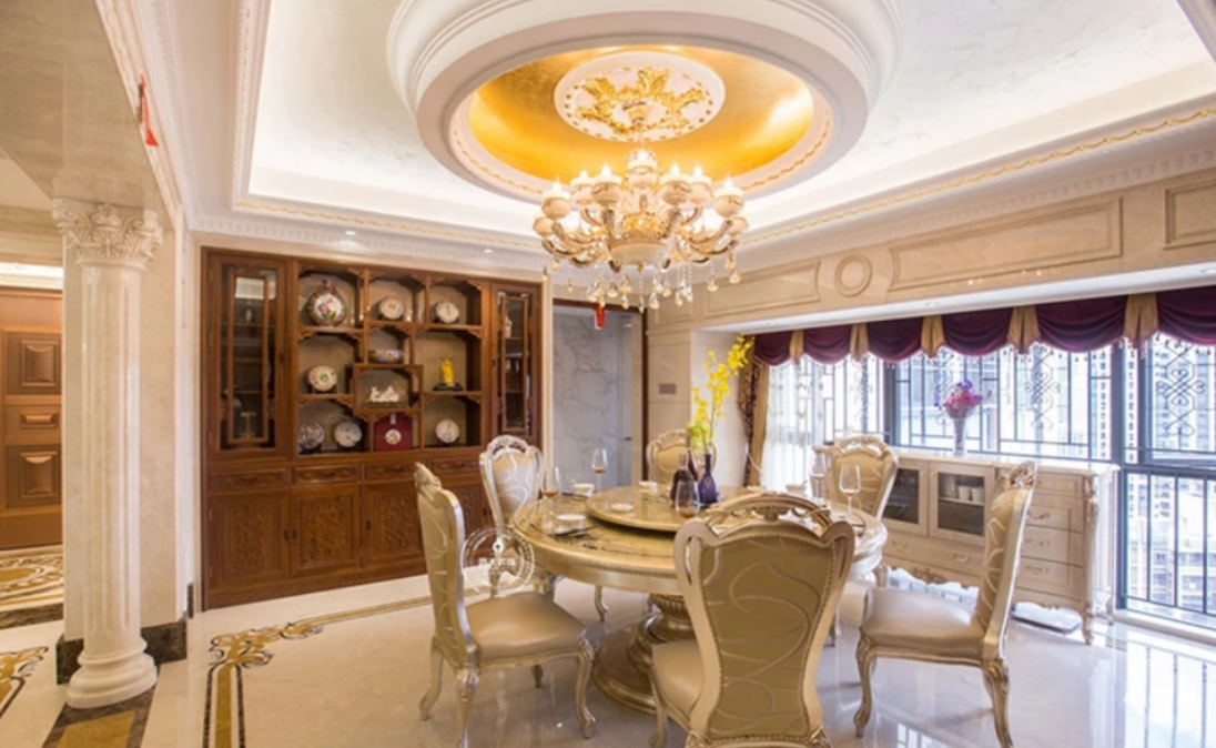 220㎡豪宅，全屋貼“大理石”，一進客廳就被迷住了！太漂亮了！