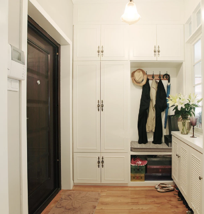 52㎡小宅，收納和顏值不遜大戶型！裝出獨立玄關不擁擠，曬曬！