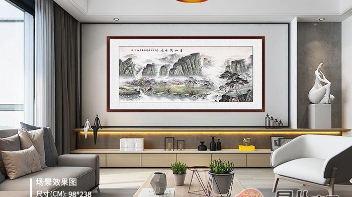 客厅装饰画 秀丽典雅的山水国画 为你打造品味客厅