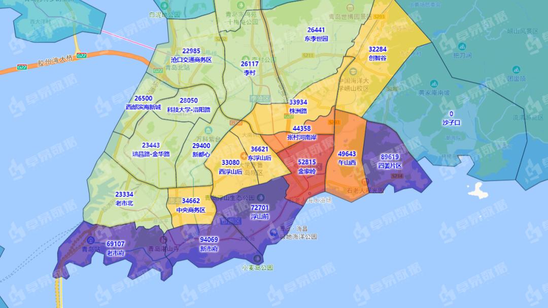 青岛市|重磅！青岛最新房价地图！