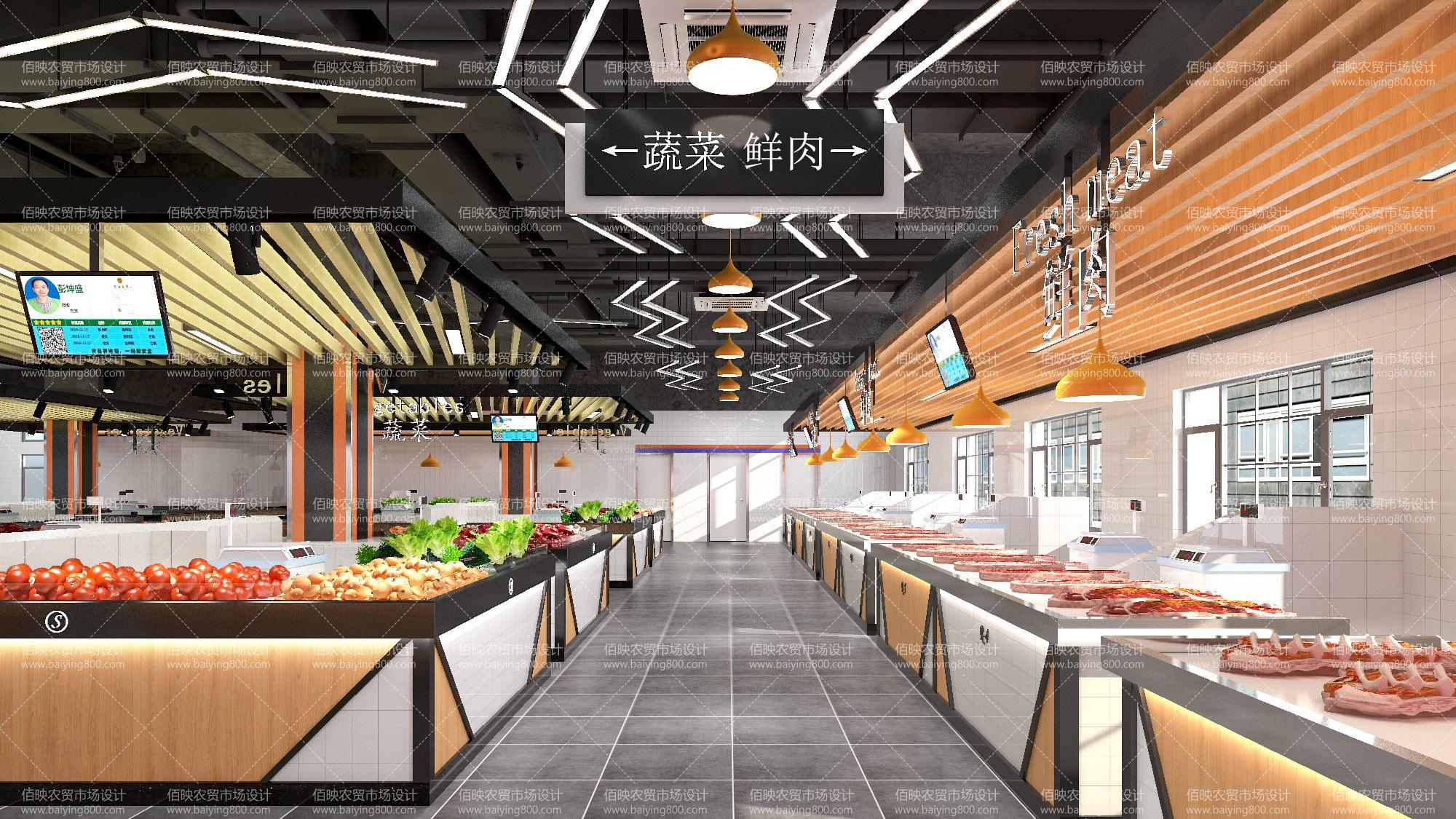杭州佰映设计|菜市场设计改造的基础设施设计