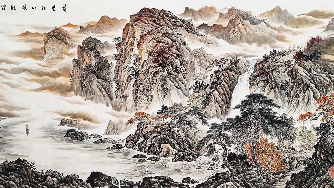 家装壁画 亮丽的山水画 让家中充满活力