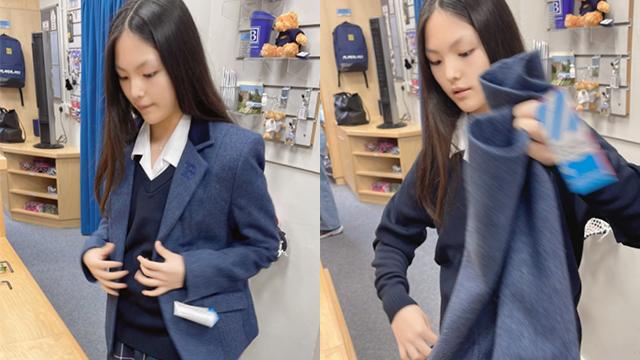 王诗龄 李湘晒女儿校园生活照，王诗龄穿校服笑容甜美，瘦身成功模样大变