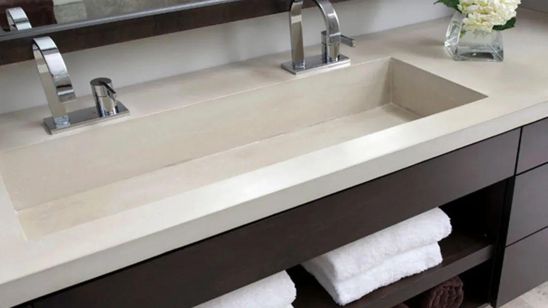 同样是洗漱台，用水泥砌一个更省钱，台盆加长，赢过双台盆设计！