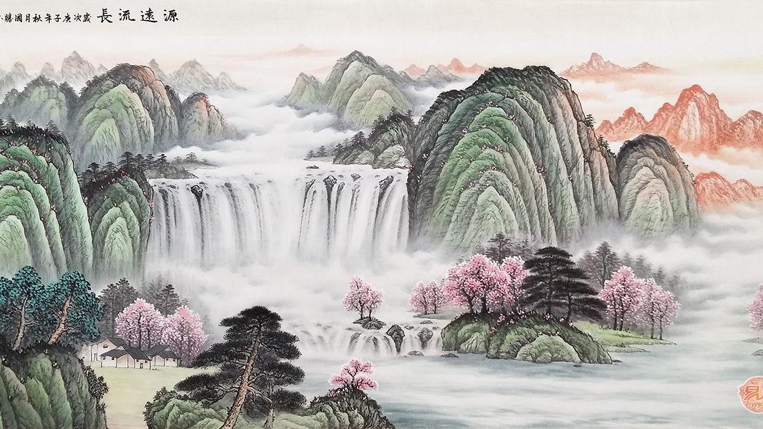 墙壁挂画 山水画艺术氛围十足 帮你打造高品位客厅