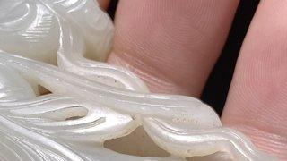 玉雕|明 和田玉籽料 白玉 飞天 挂件把件