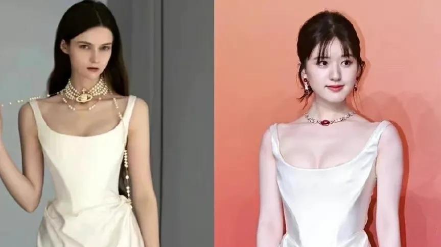 迪丽热巴|明星和模特同款礼服：杨紫差距大，热巴杨幂惊艳，赵露思对比最强